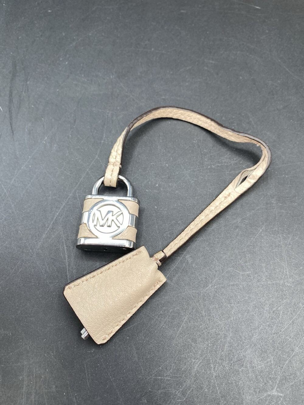 Michael Kors Pink Leather W/ Silver Tone Padlock & Key